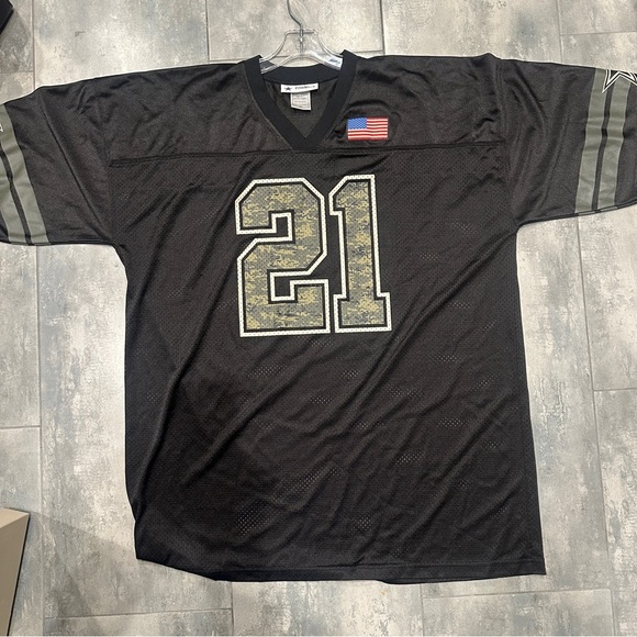 Dallas Cowboys Ezekiel Elliott #21 Salute to Service Black Jersey Size 2XL - Picture 3 of 6